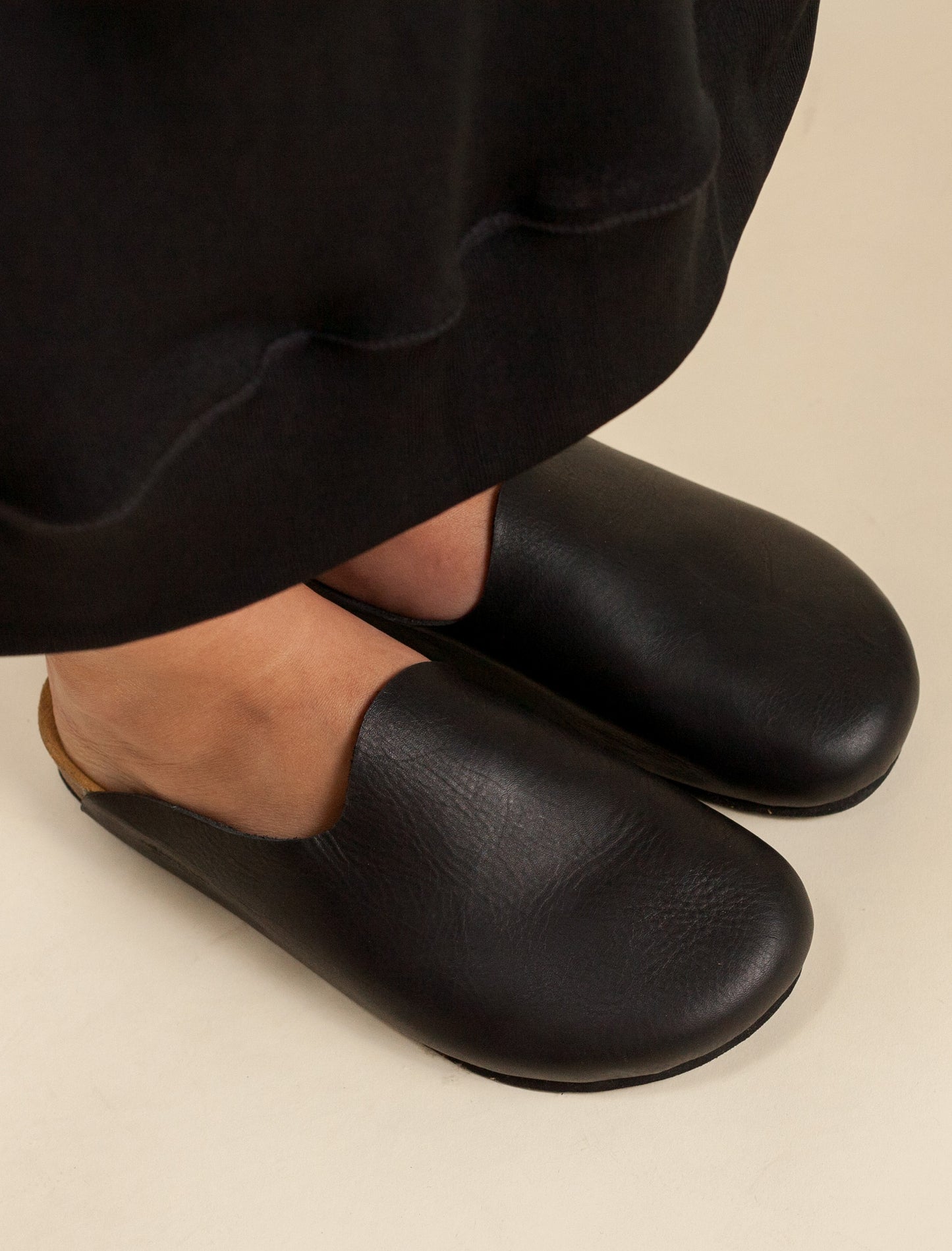 Leather Mule-Black