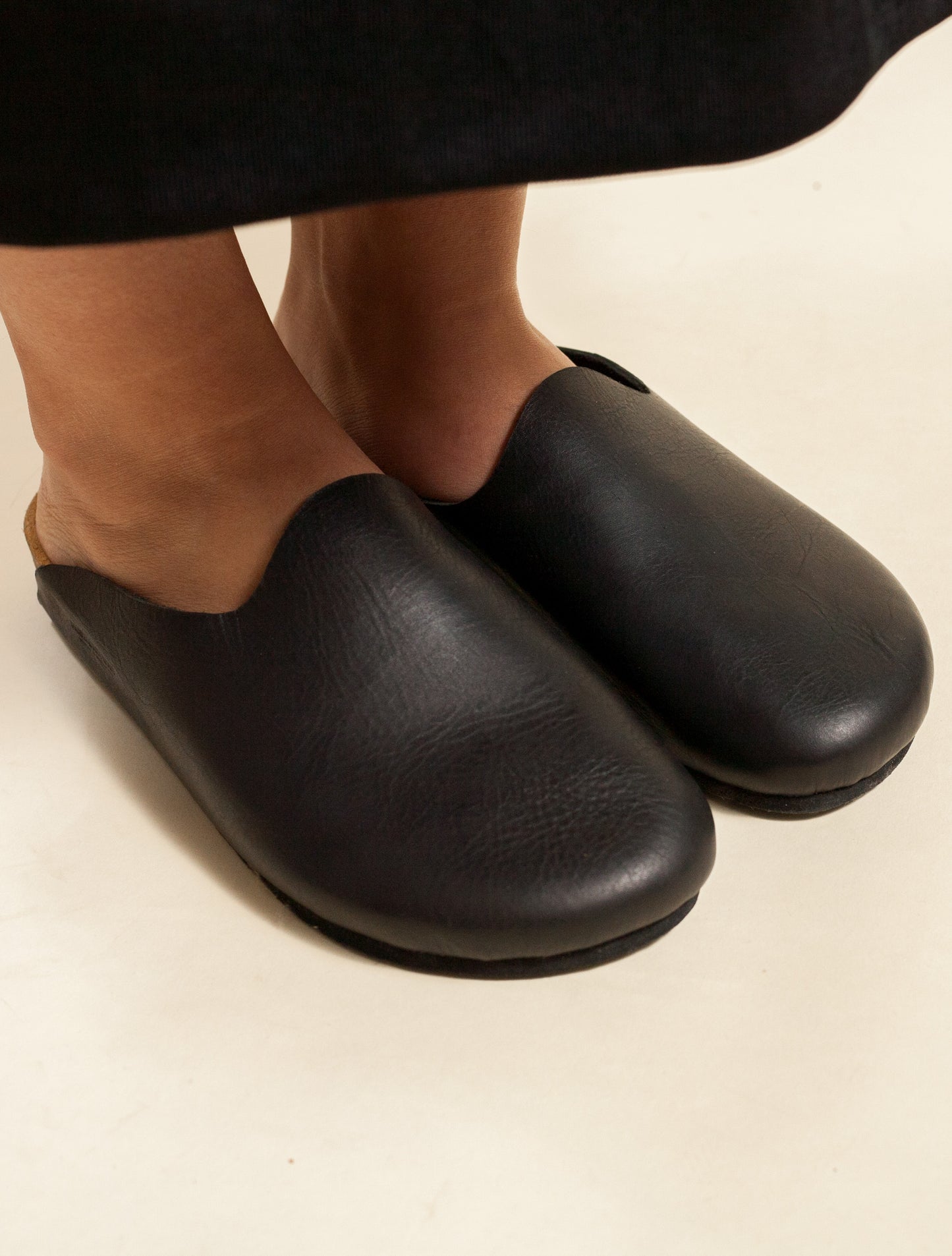 Leather Mule-Black
