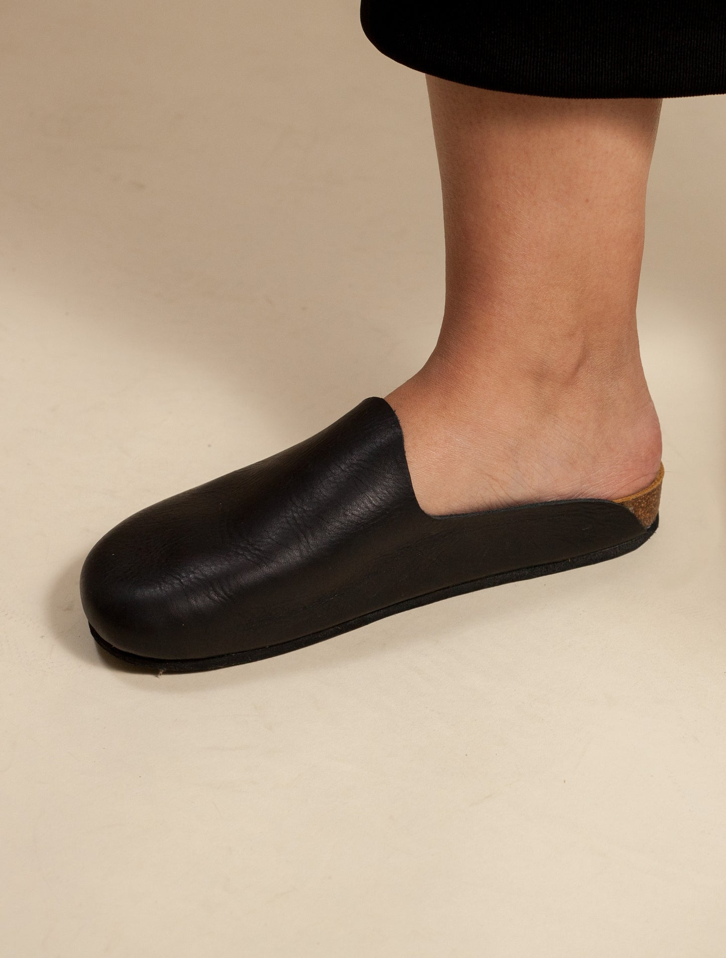Leather Mule-Black