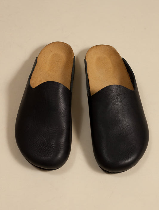 Leather Mule-Black
