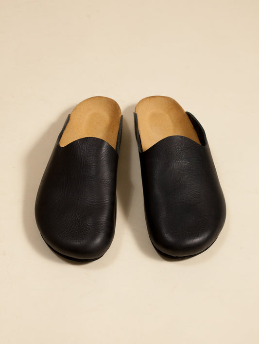 Leather Mule-Black