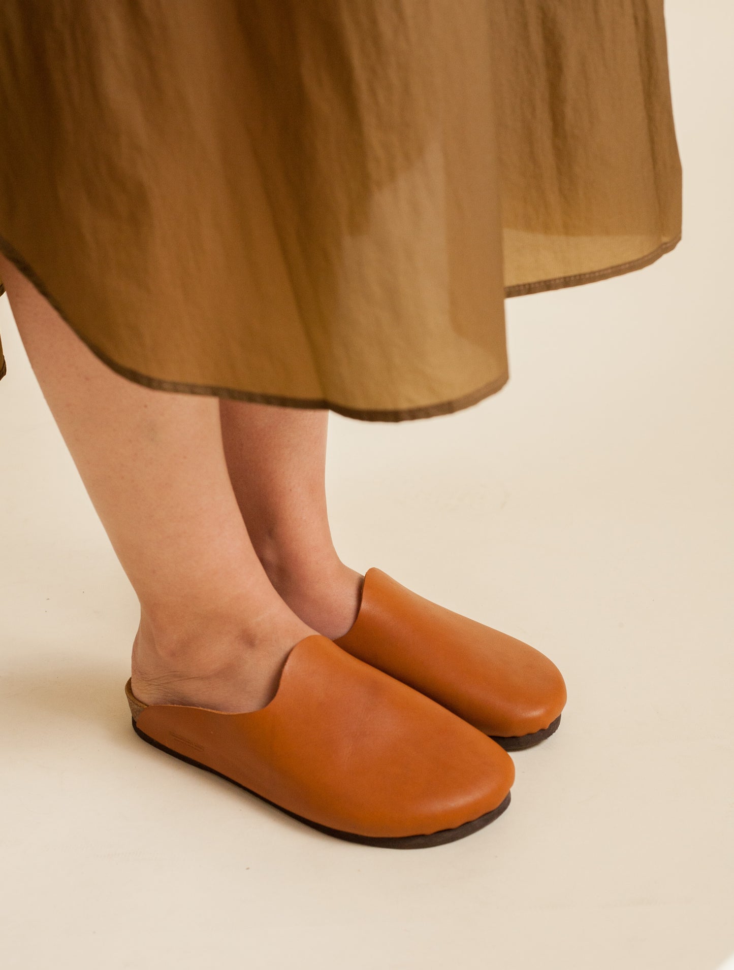 Leather Mule-Tan