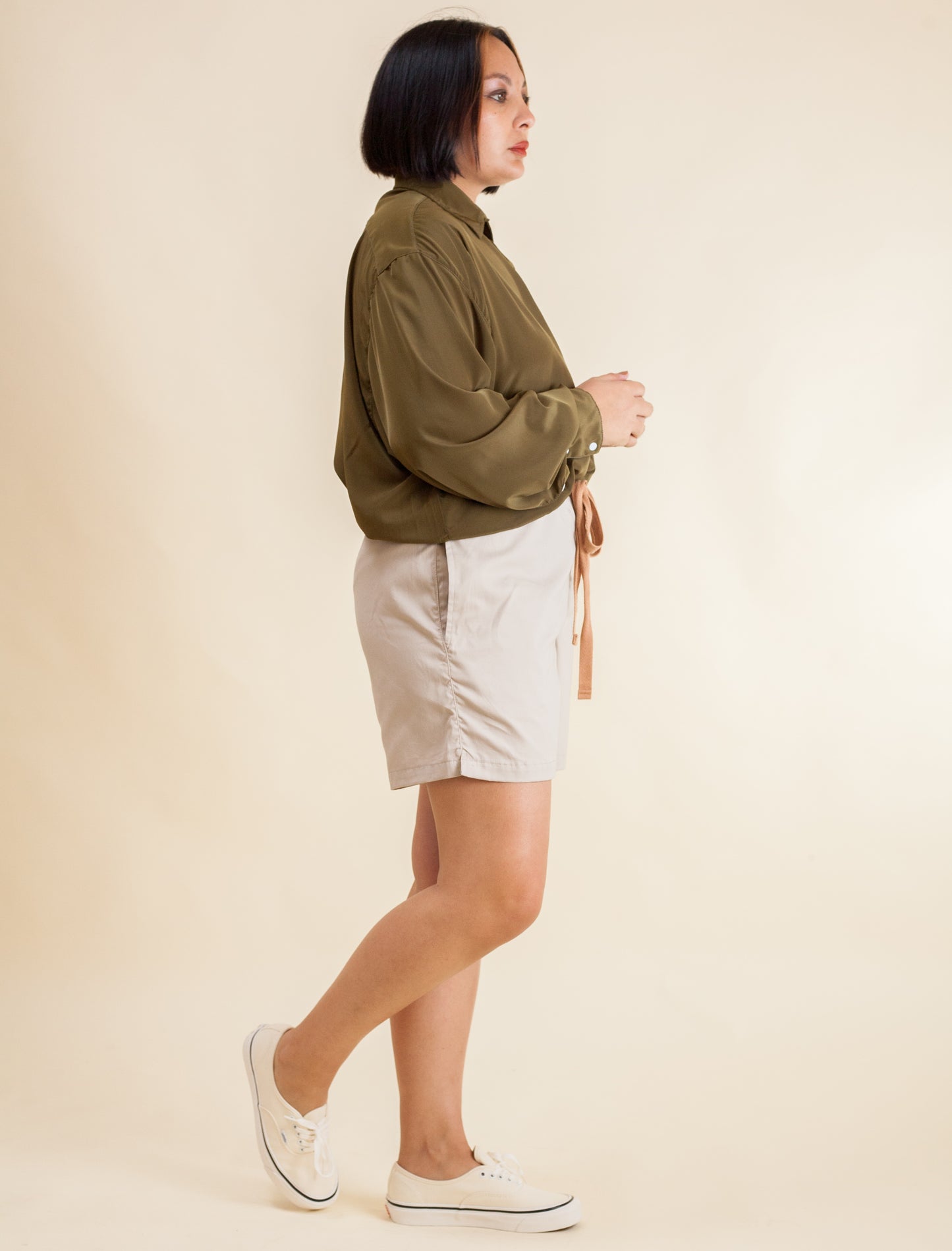 Relaxed Shorts- Crema