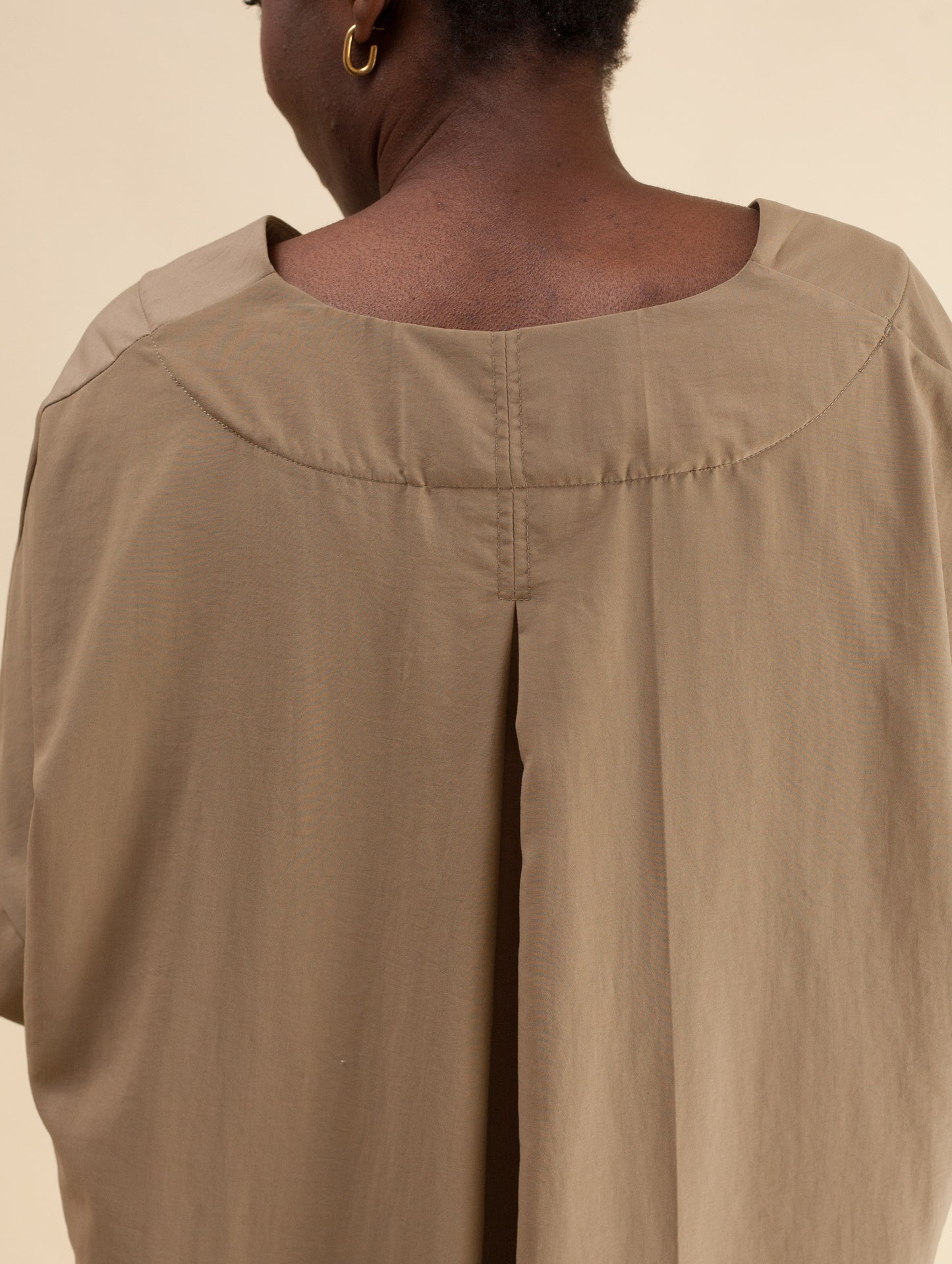 Plunge Neck Caftan (Pebble Stone)