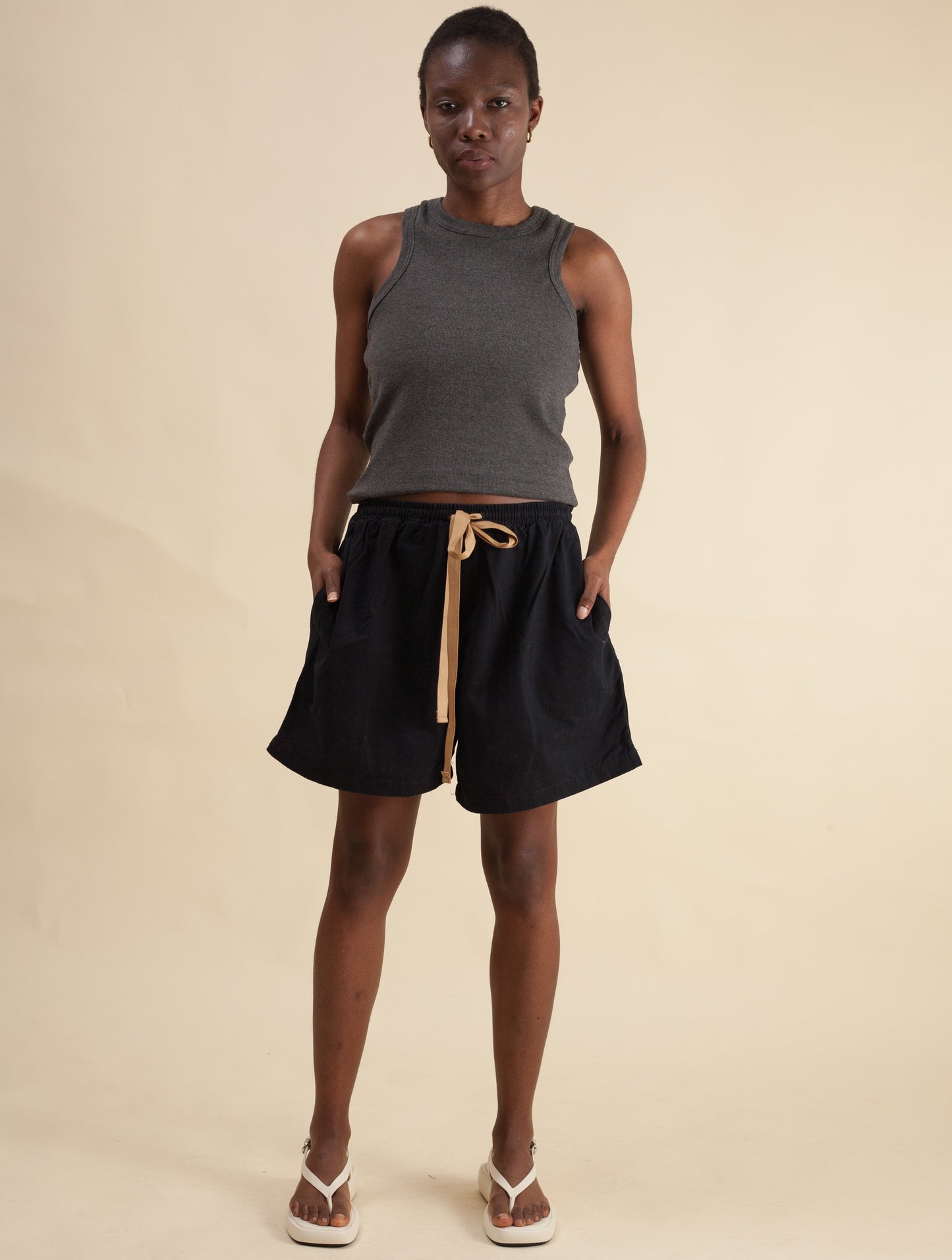 Ribbed Vest (Charcoal)