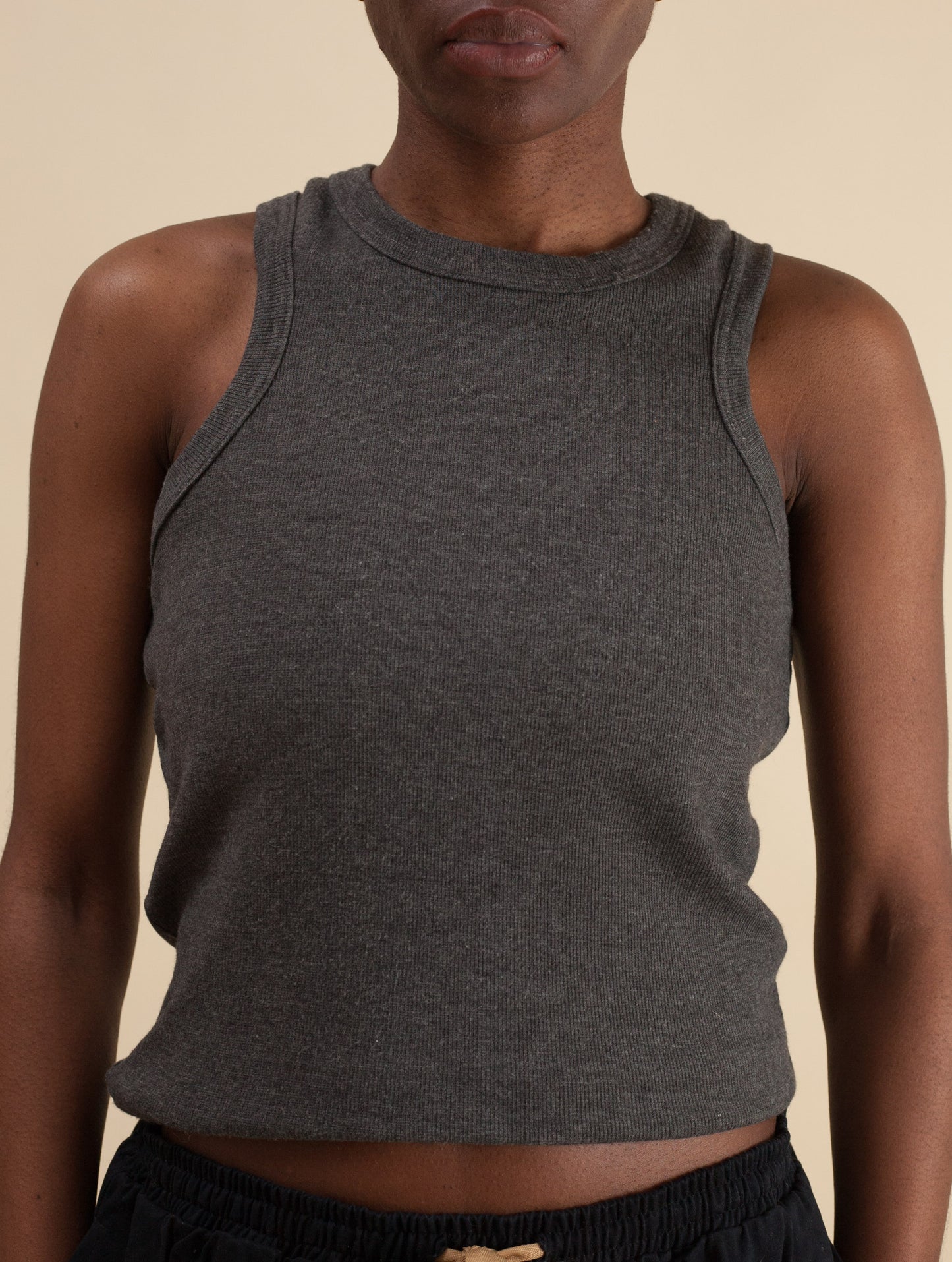 Ribbed Vest (Charcoal)