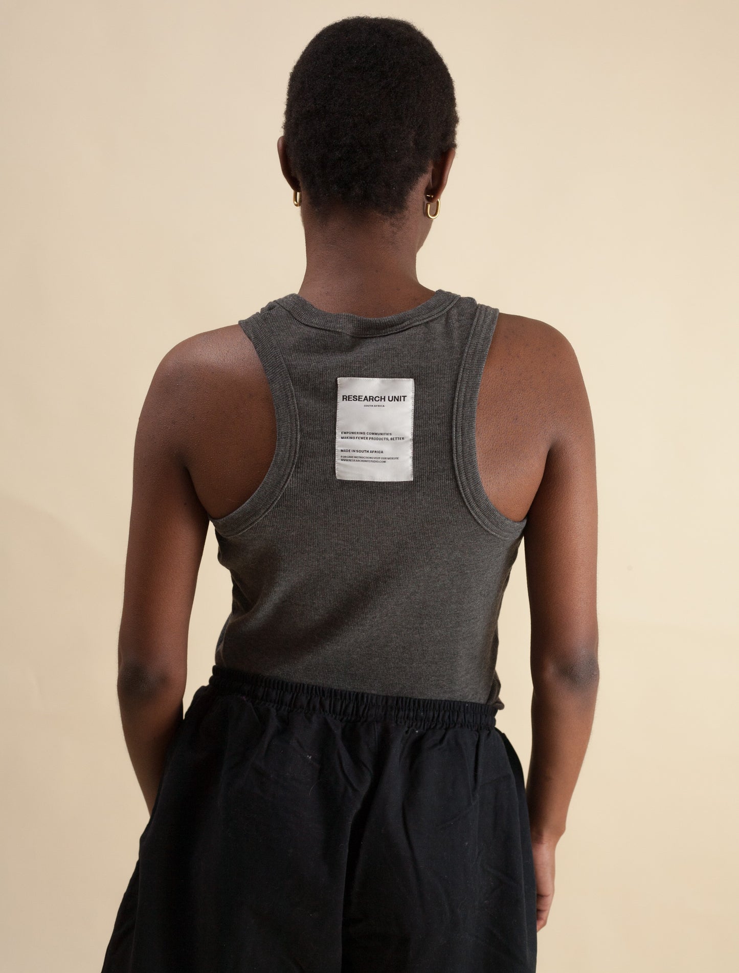 Ribbed Vest (Charcoal)