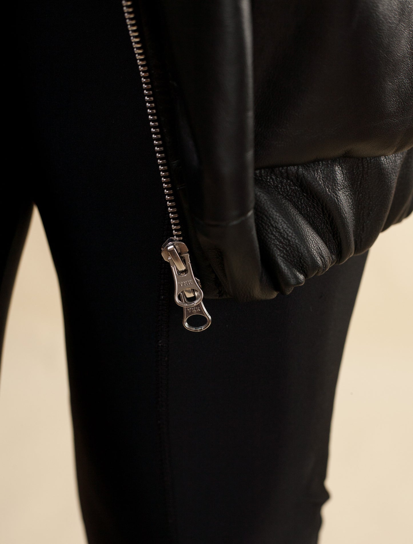 Oversized Nappa Leather Jacket (Black)