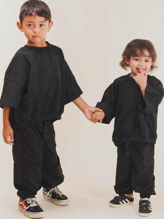 Oversized Kids set- Black