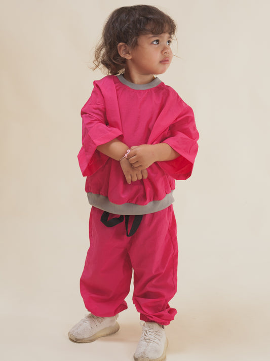 Oversized Kids set- Pink