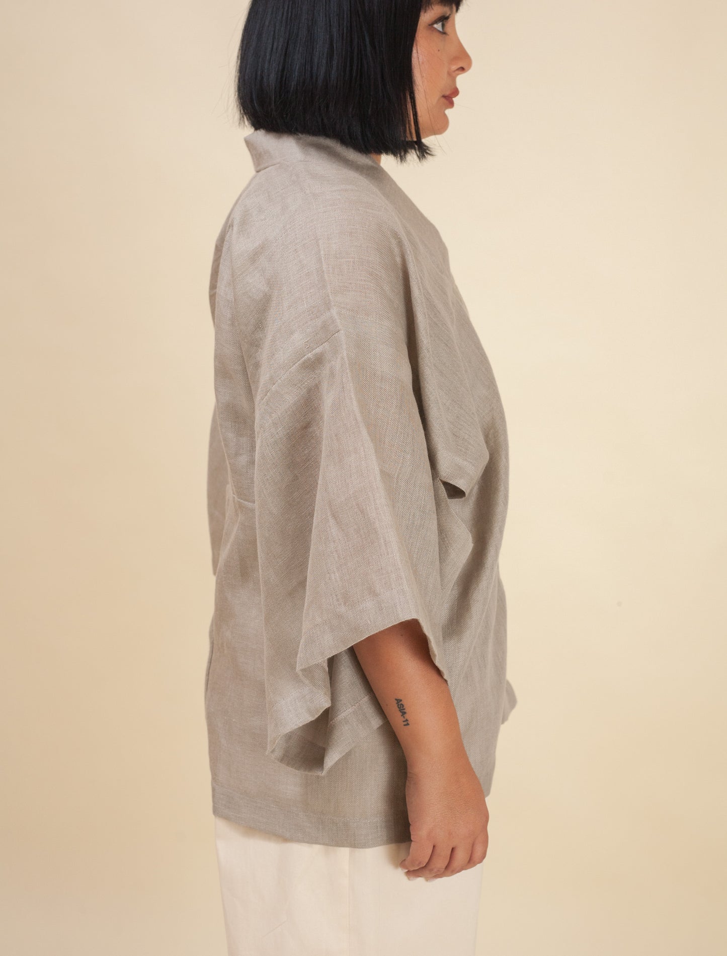 Kimono Short (Linen Grey)