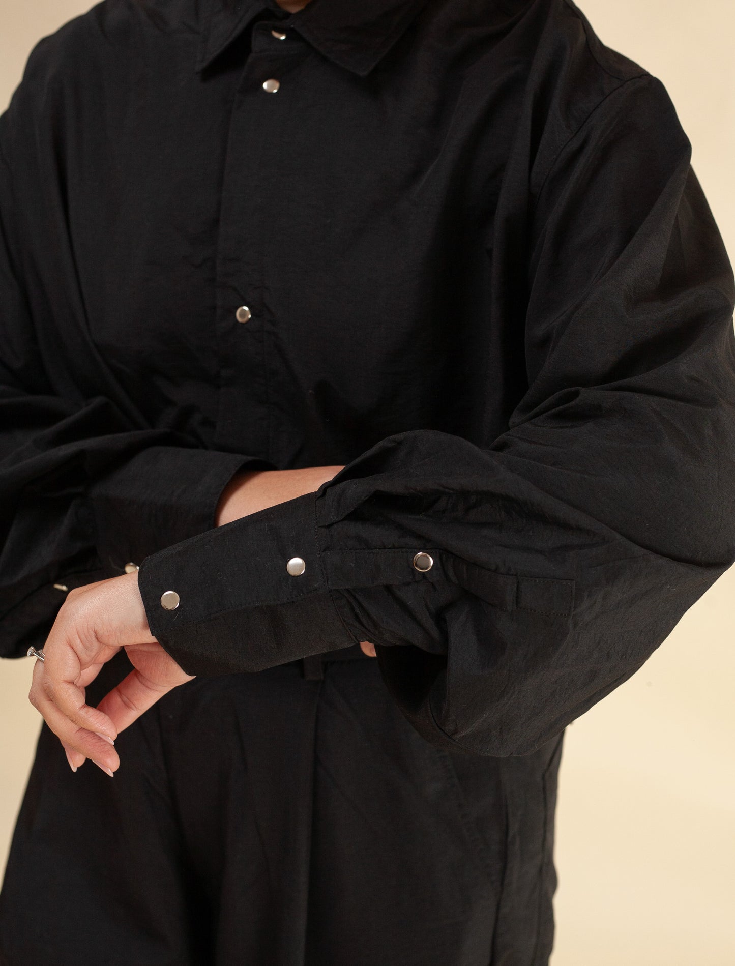Cropped Shirt ( Black tech)
