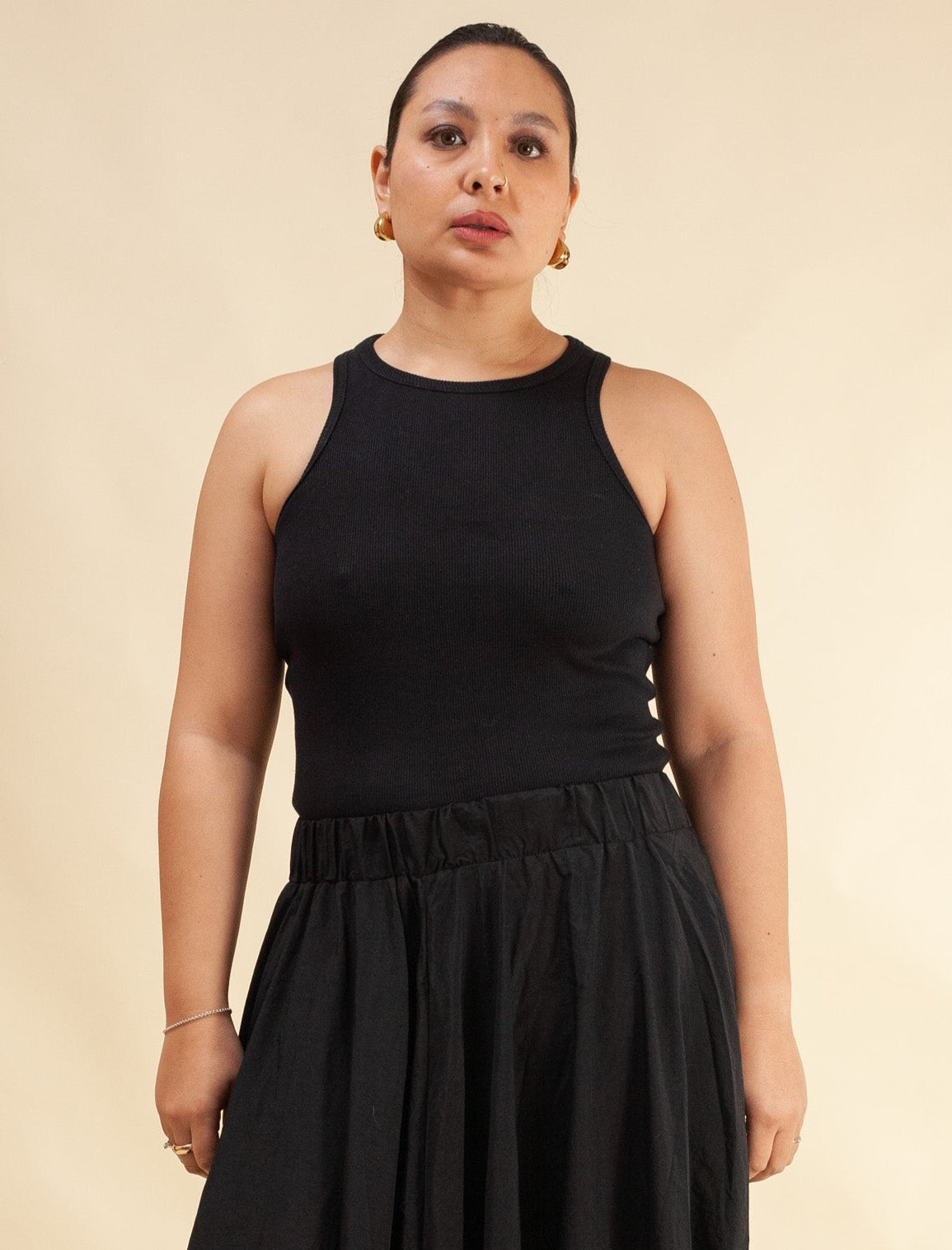 Ribbed Vest (Black)