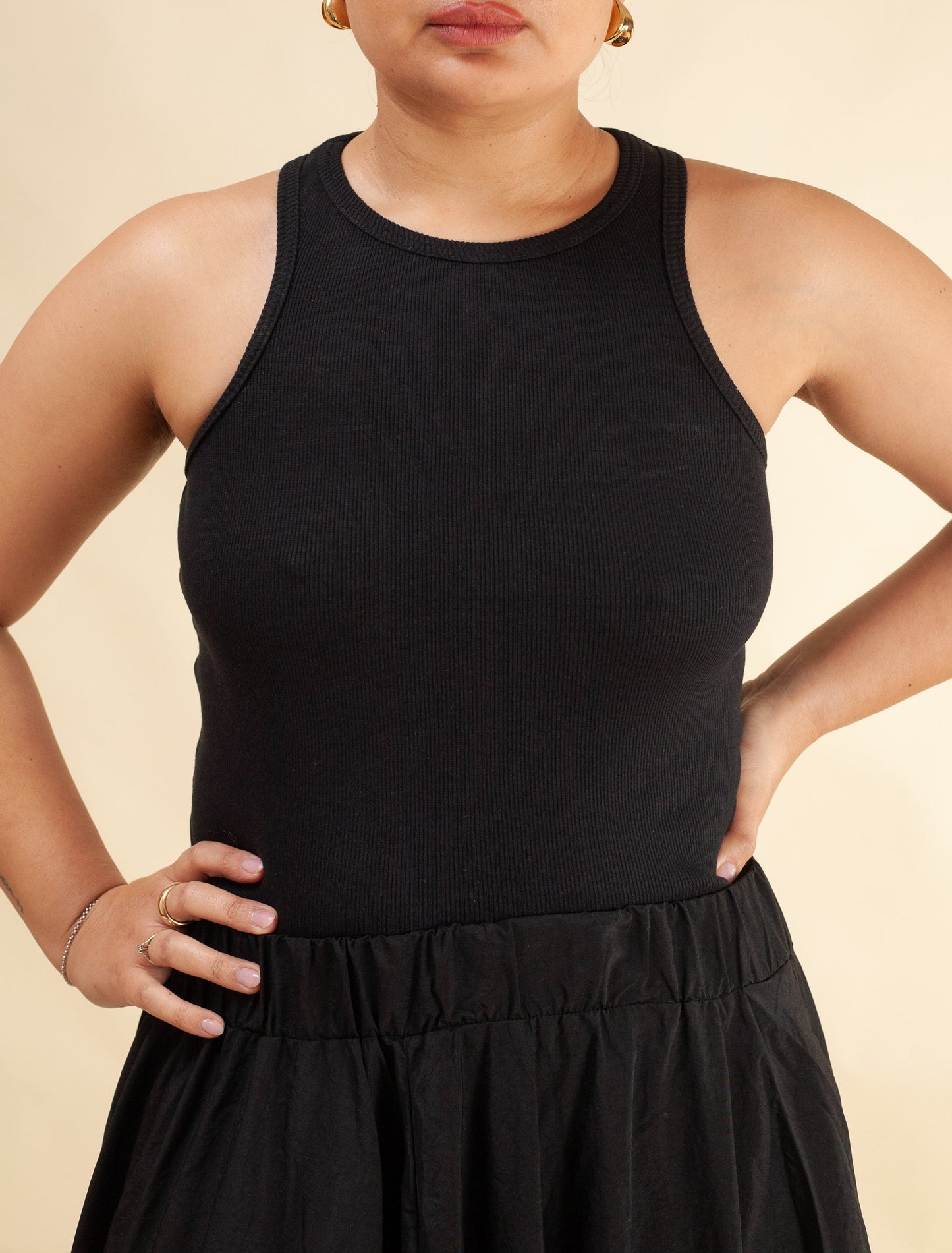 Ribbed Vest (Black)