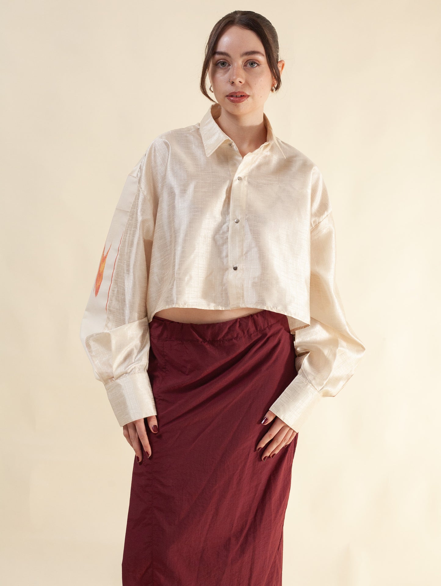Zen-Zen Wrap Skirt (Oxblood)