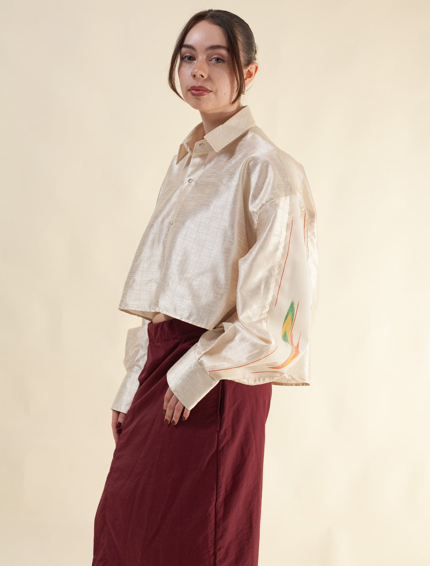 Zen-Zen Wrap Skirt (Oxblood)