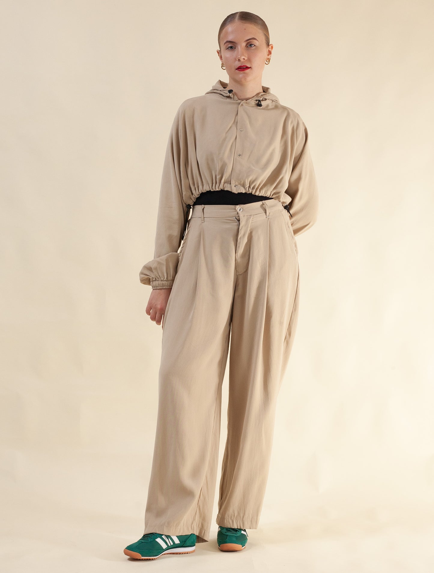 Keiko Cropped Tensel Jacket (Butter Toffee)