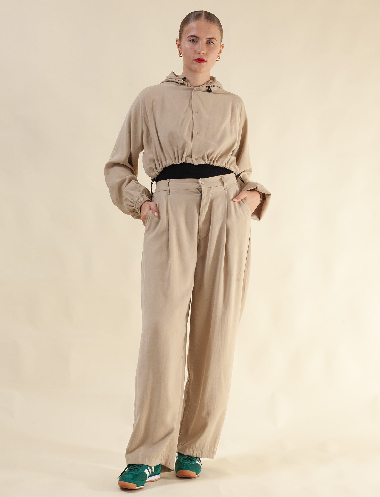 Keiko Cropped Tensel Jacket (Butter Toffee)