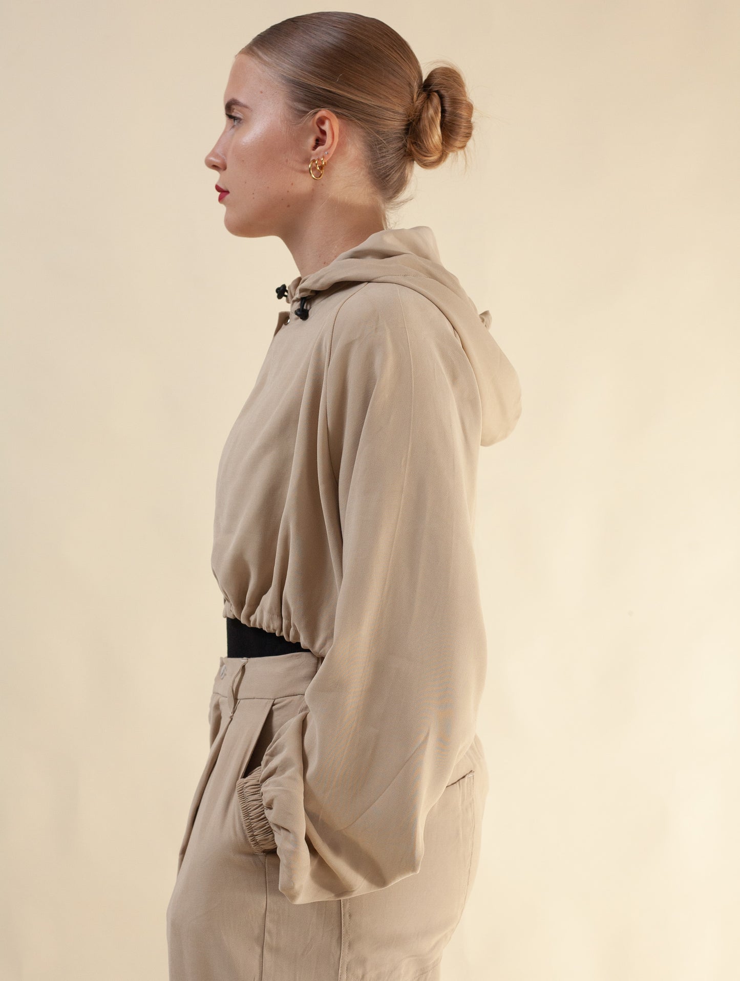 Keiko Cropped Tensel Jacket (Butter Toffee)