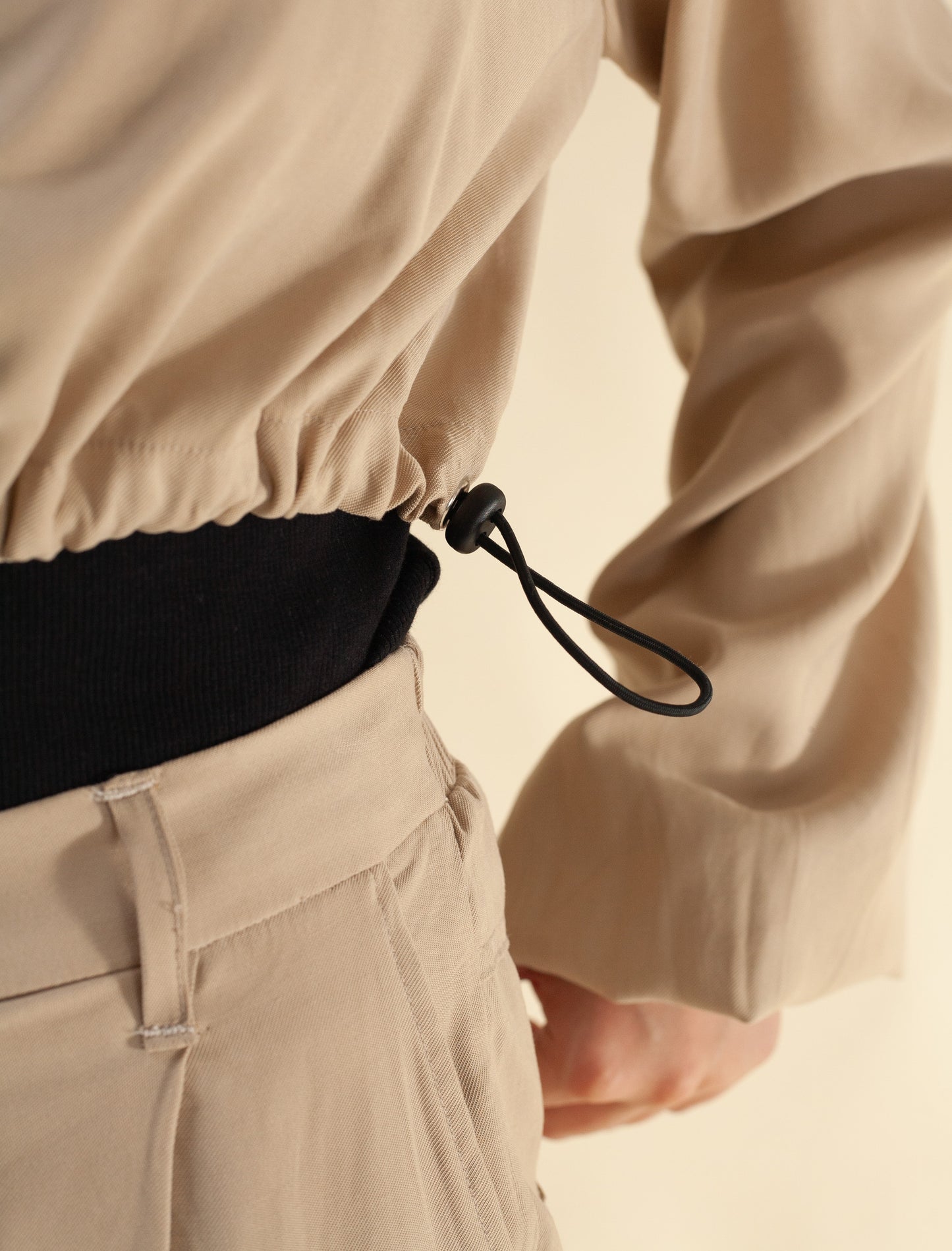 Keiko Cropped Tensel Jacket (Butter Toffee)