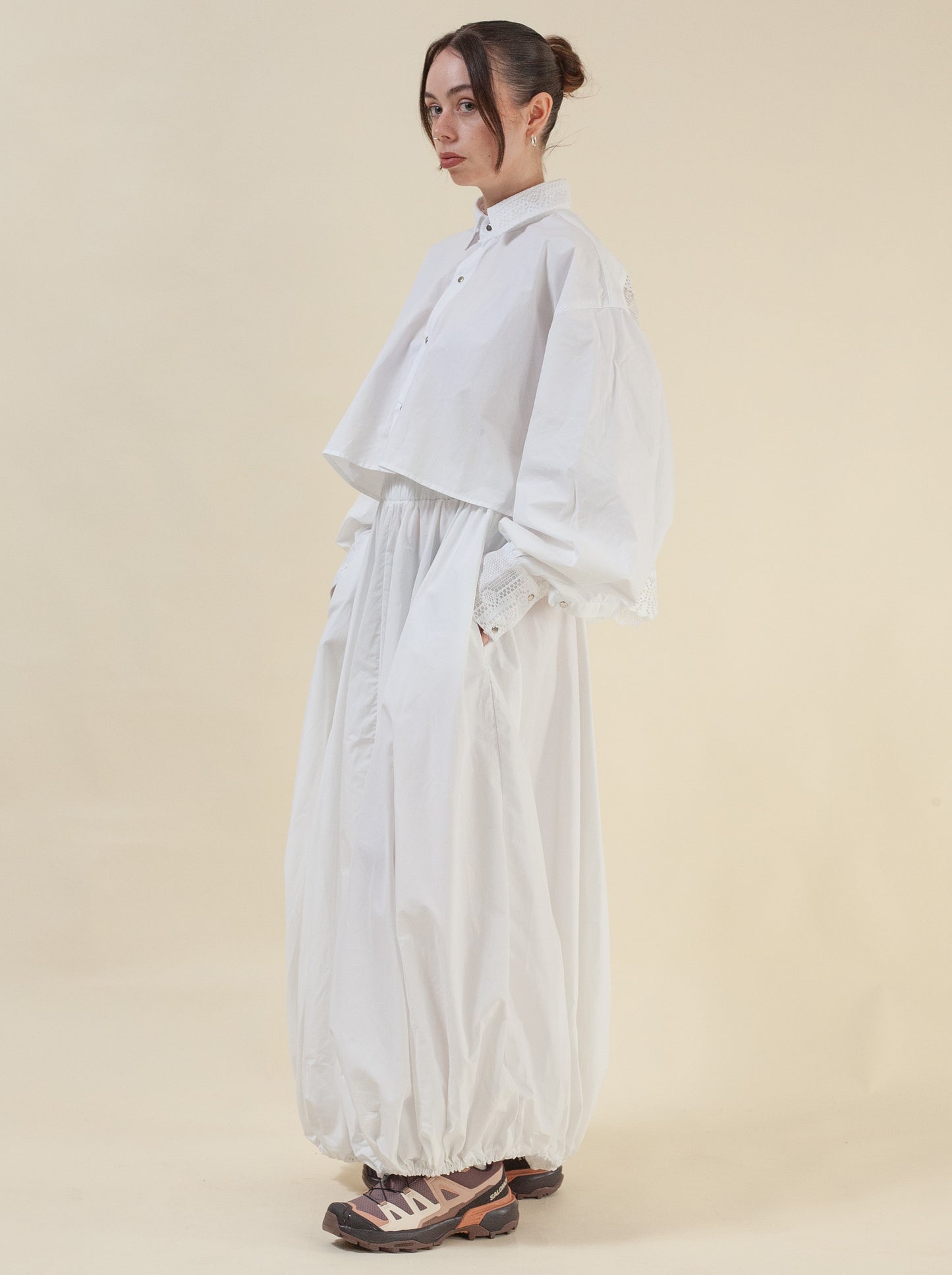 Ginza Skirt ( White Poplin )
