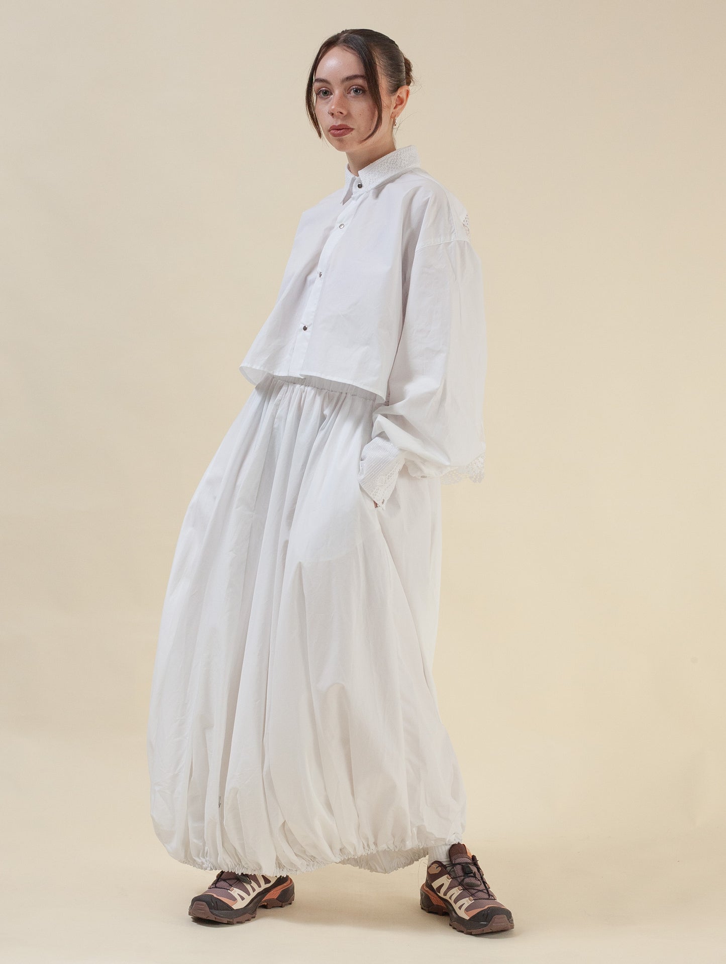 Ginza Skirt ( White Poplin )