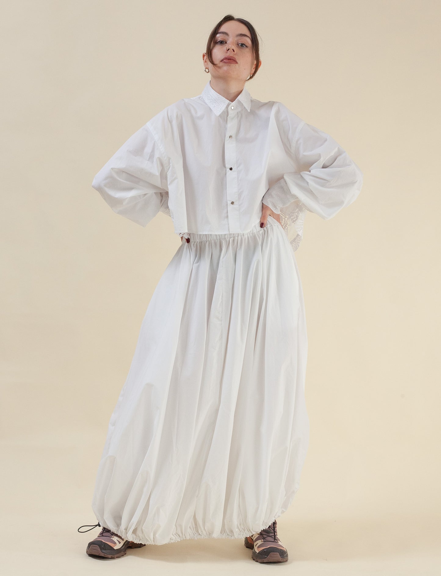Ginza Skirt ( White Poplin )