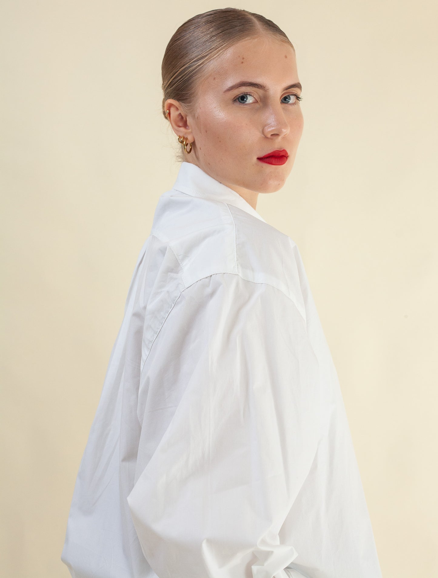 Mid-Length Shirt ( White Cotton)