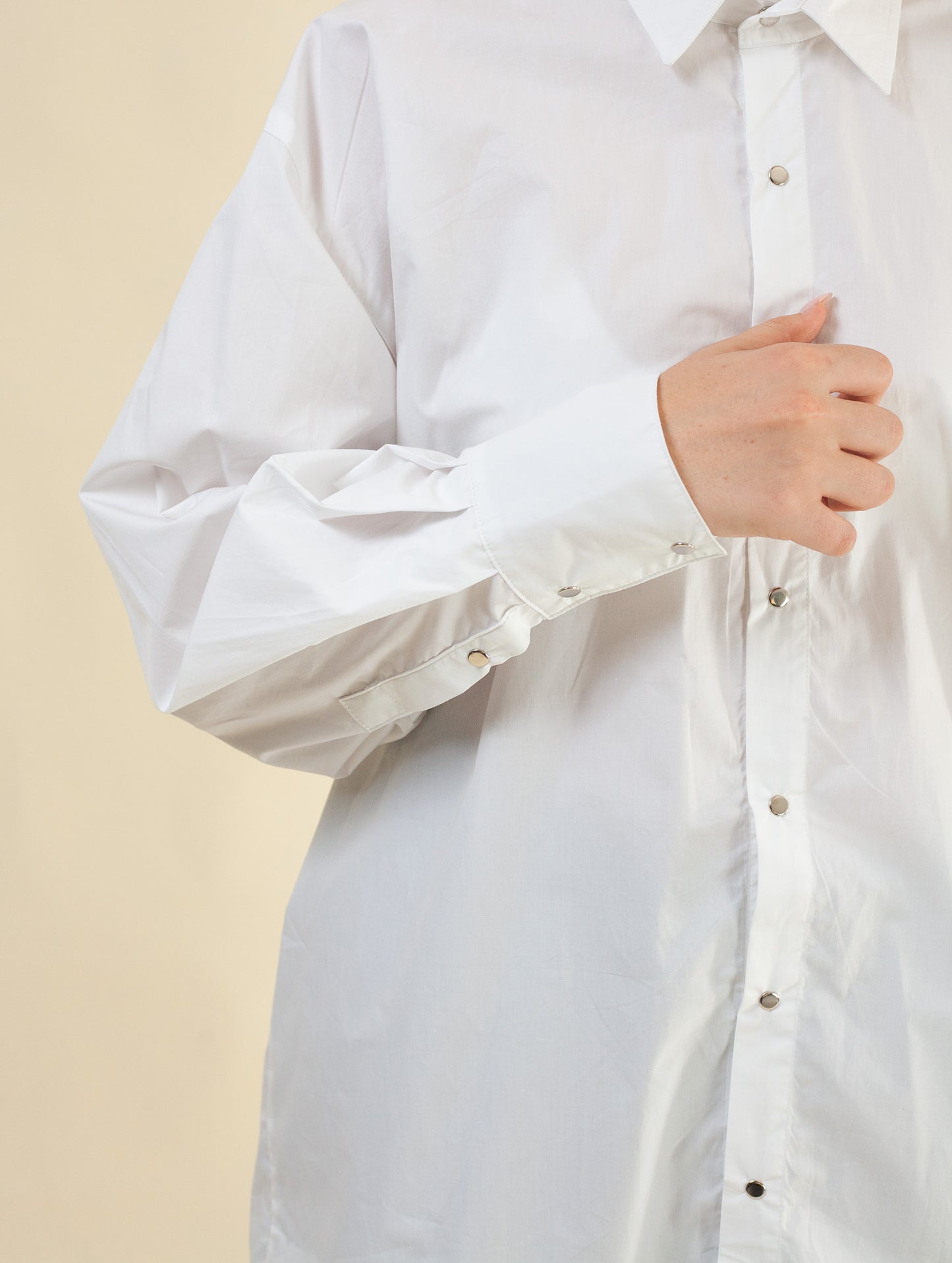 Mid-Length Shirt ( White Cotton)