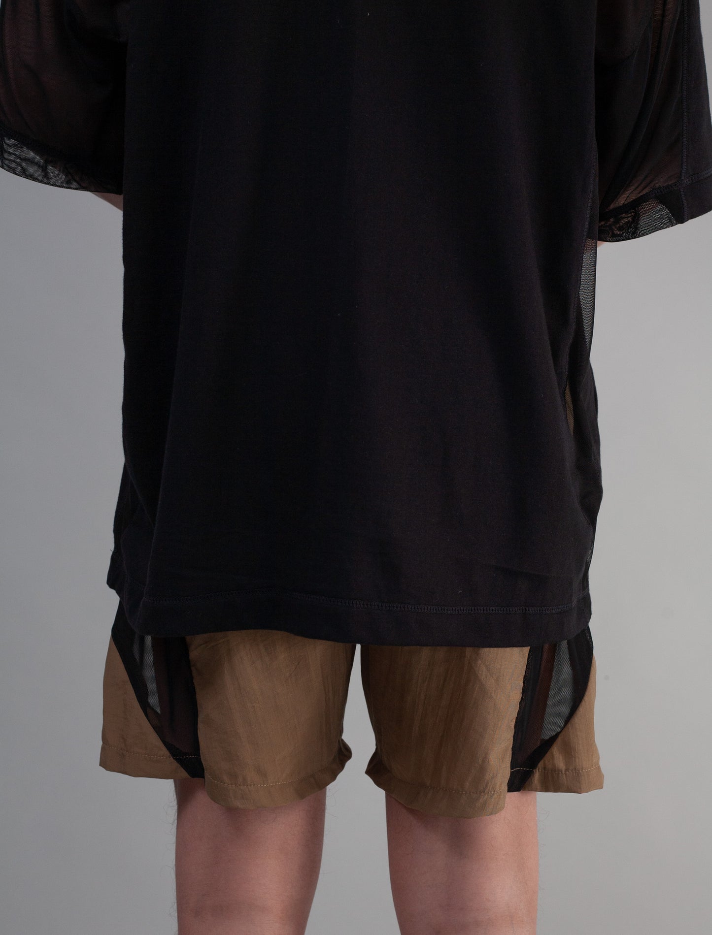 Utility Paneled Mesh Shorts ( Stone )