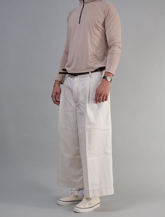 Demna Cropped Jeans ( Off-White )