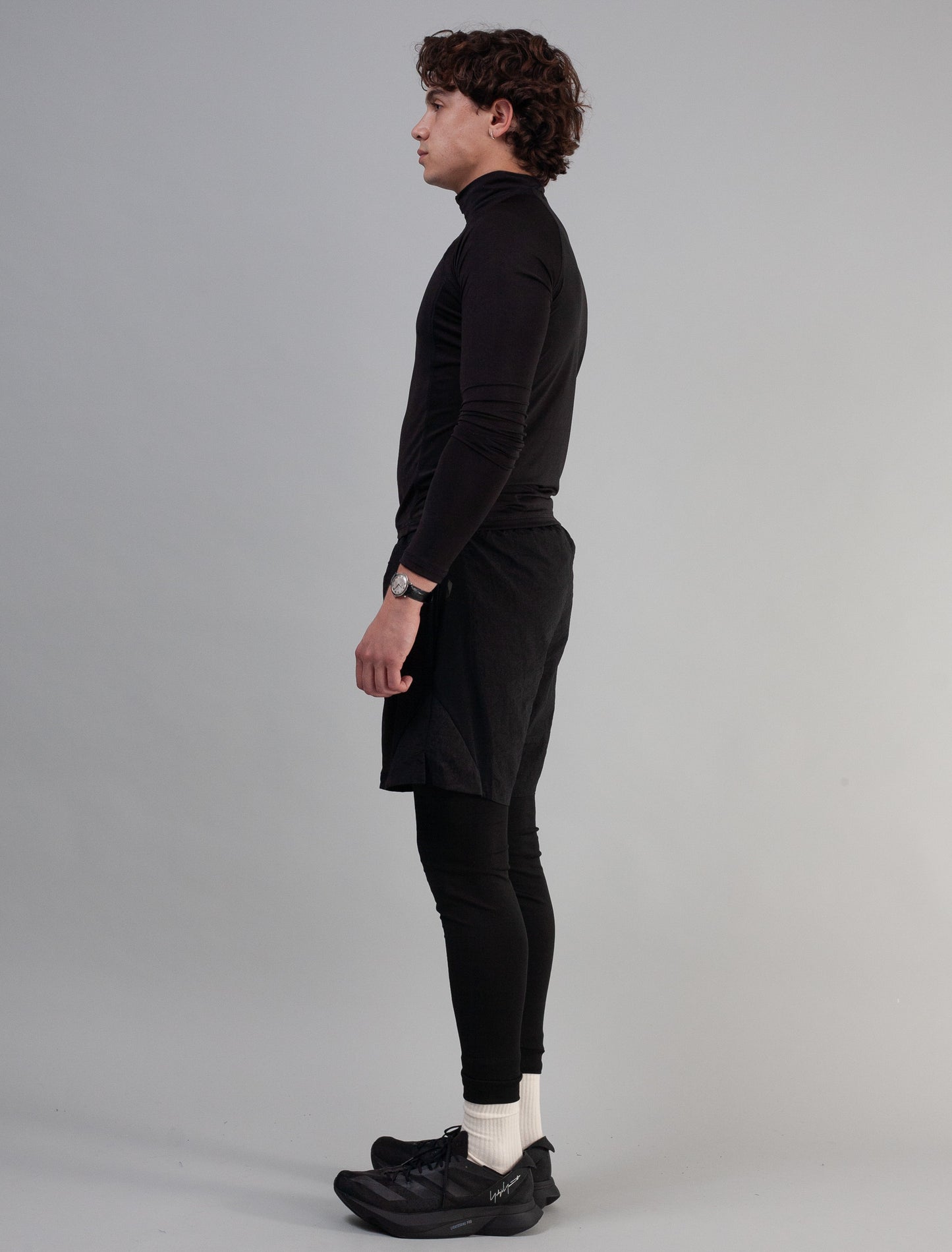 Utility Paneled Mesh Shorts ( Black )
