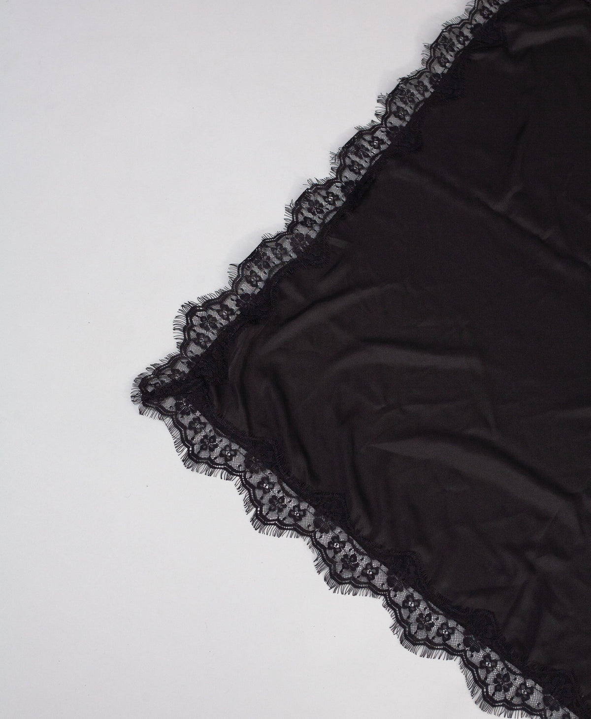 Erin Scarf with lace trim (Black)