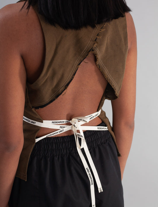 Backless Waistcoat Suiting ( Safari )