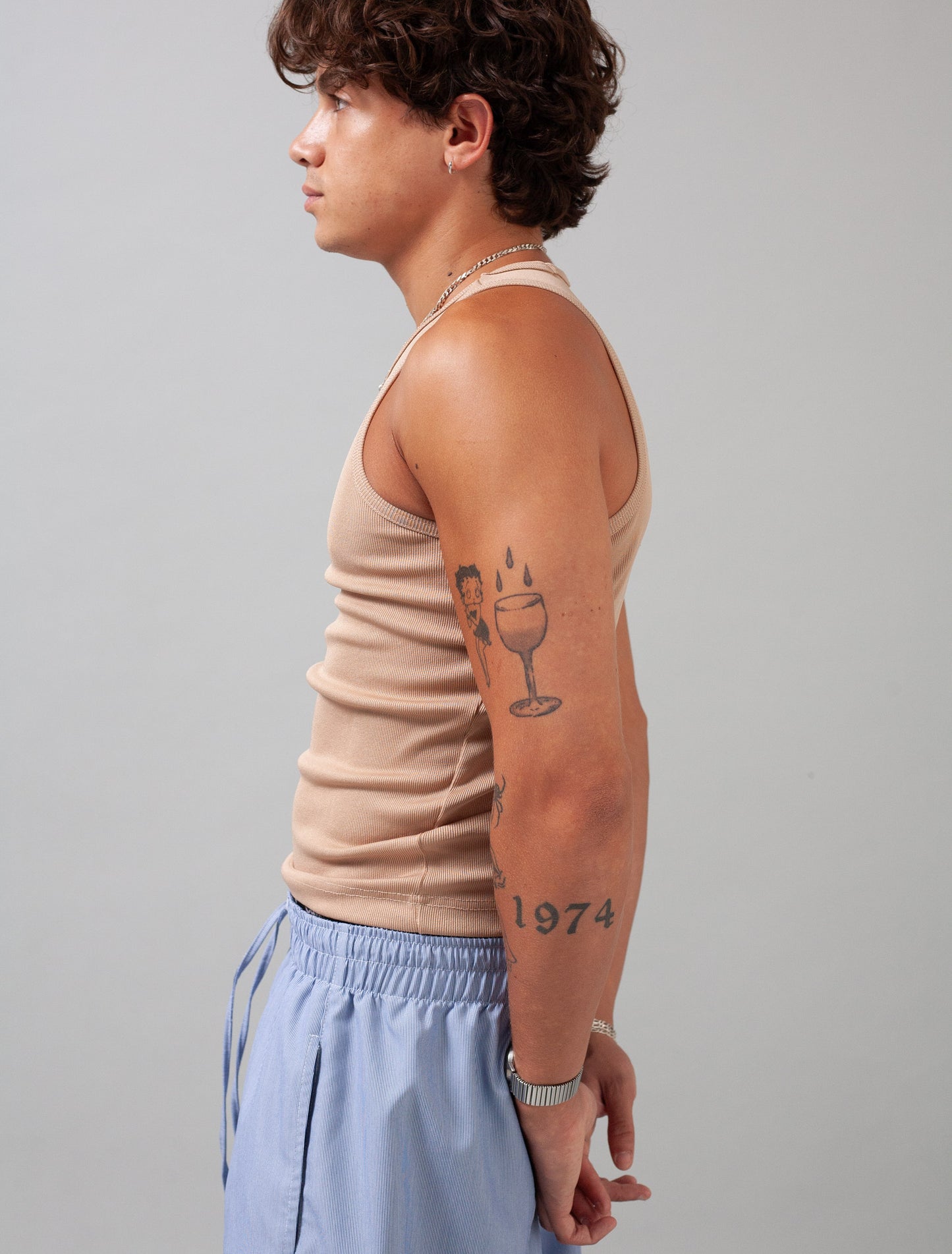 Performance Ribbed Vest (Latte)