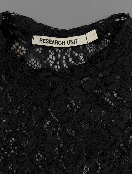 Lace Long Sleeve Top (Black)