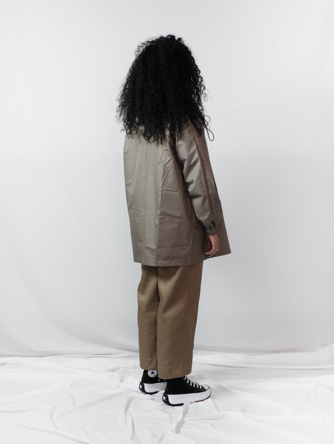 Ripstop Waterproof Rain Jacket (Stone) High Quality and Premium materials. Mid length and unisex