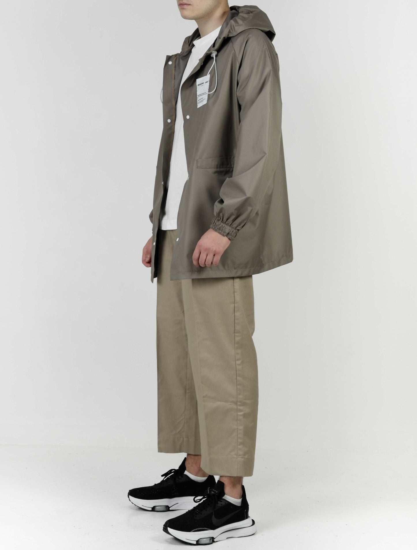 Ripstop Waterproof Rain Jacket (Stone) High Quality and Premium materials. Mid length and unisex