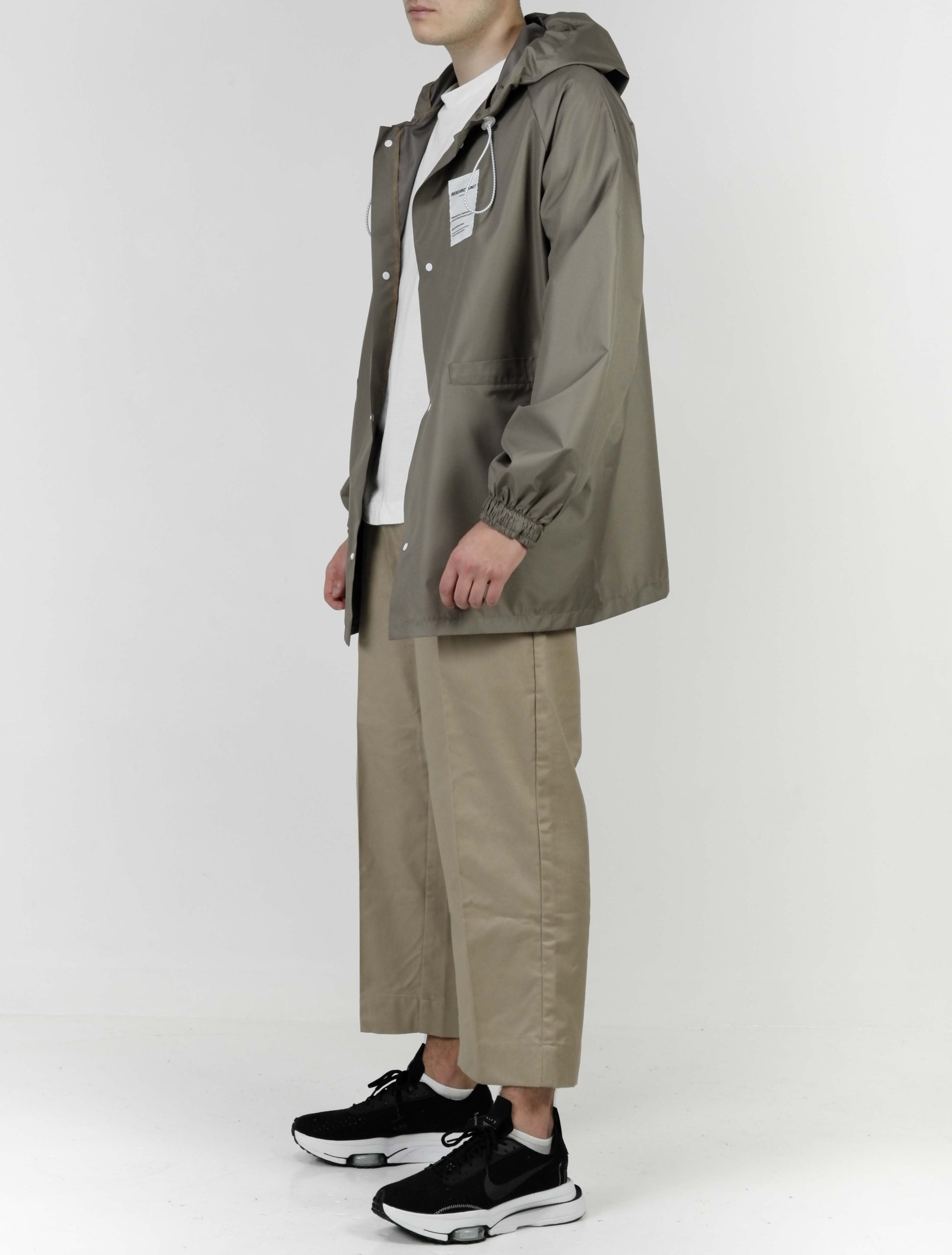Ripstop Waterproof Rain Jacket (Stone) High Quality and Premium materials. Mid length and unisex