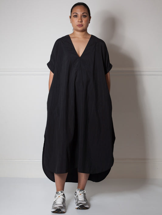 Plunge Neck Caftan (Black)