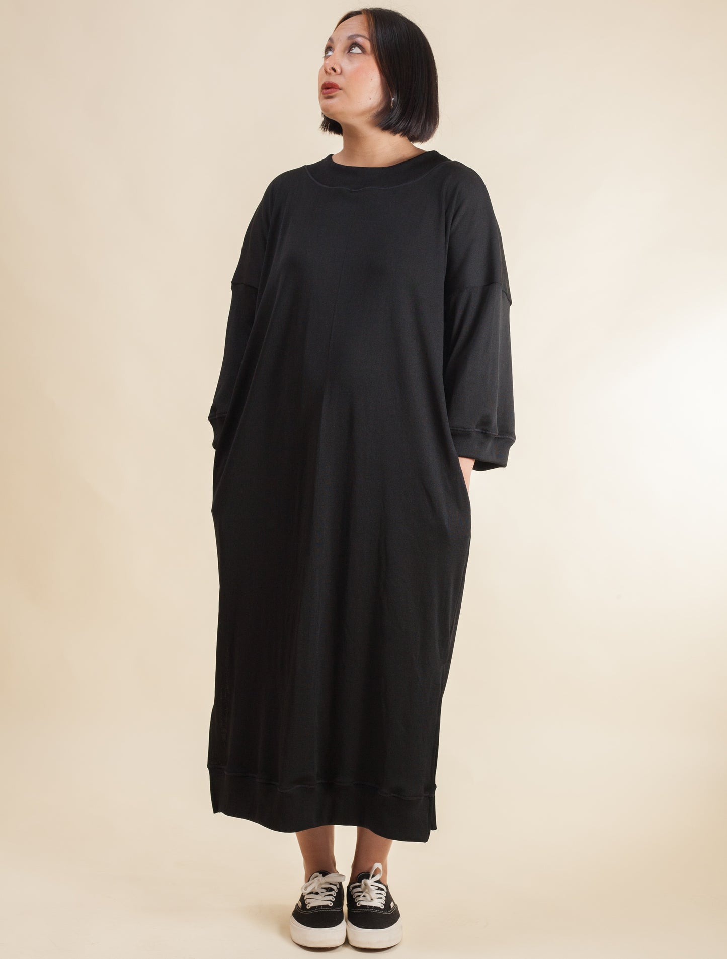 Essential Ribbed Dress (Black)