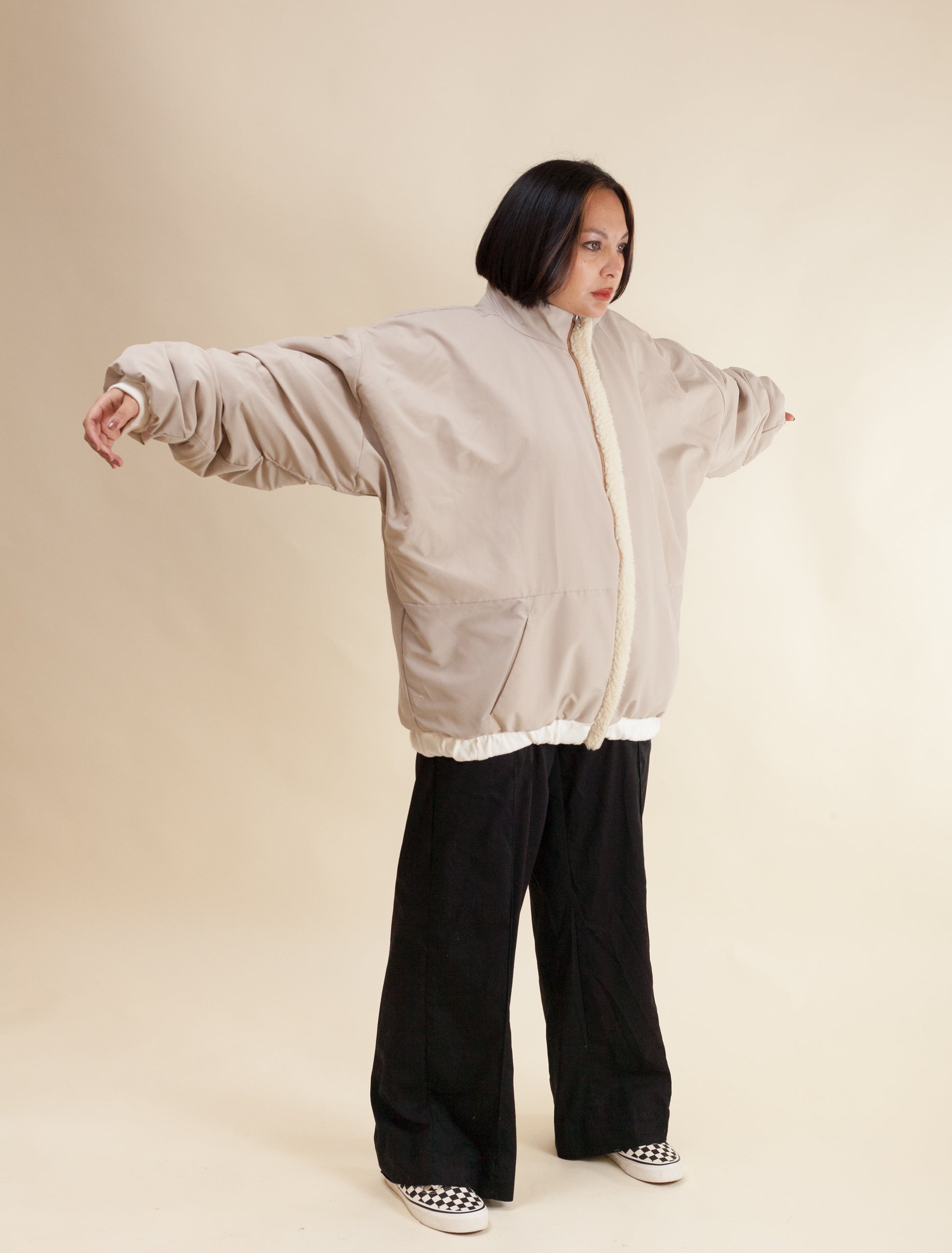 Oversized Reversible Jacket (Mallow Fleece)