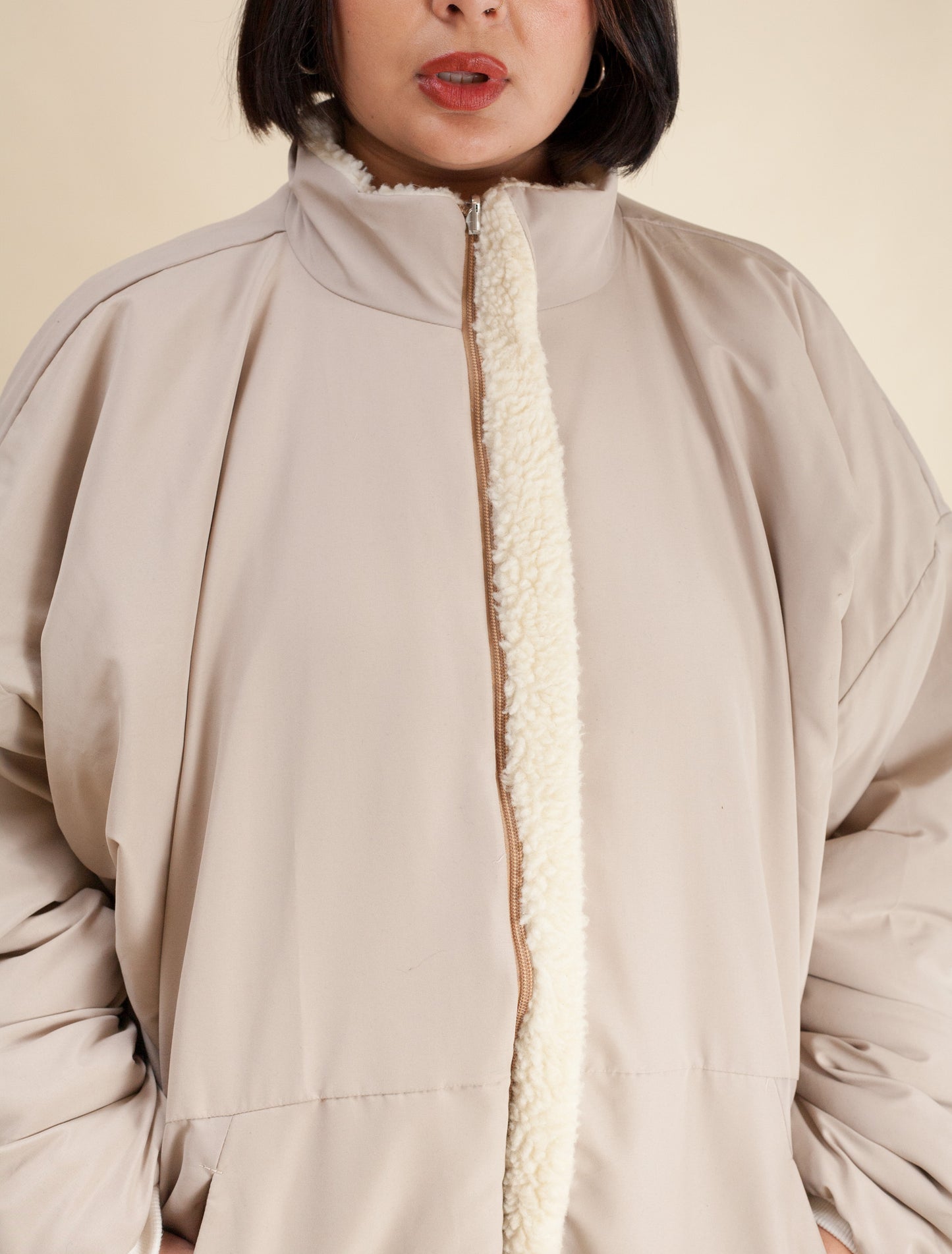 Oversized Reversible Jacket (Mallow Fleece)