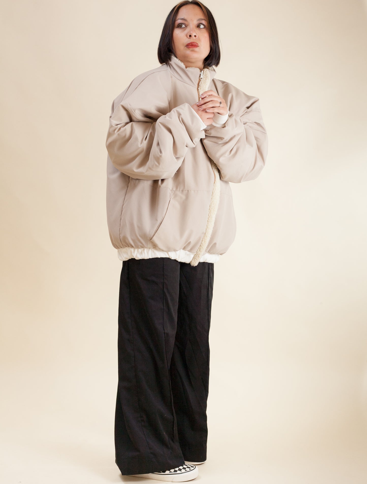 Oversized Reversible Jacket (Mallow Fleece)