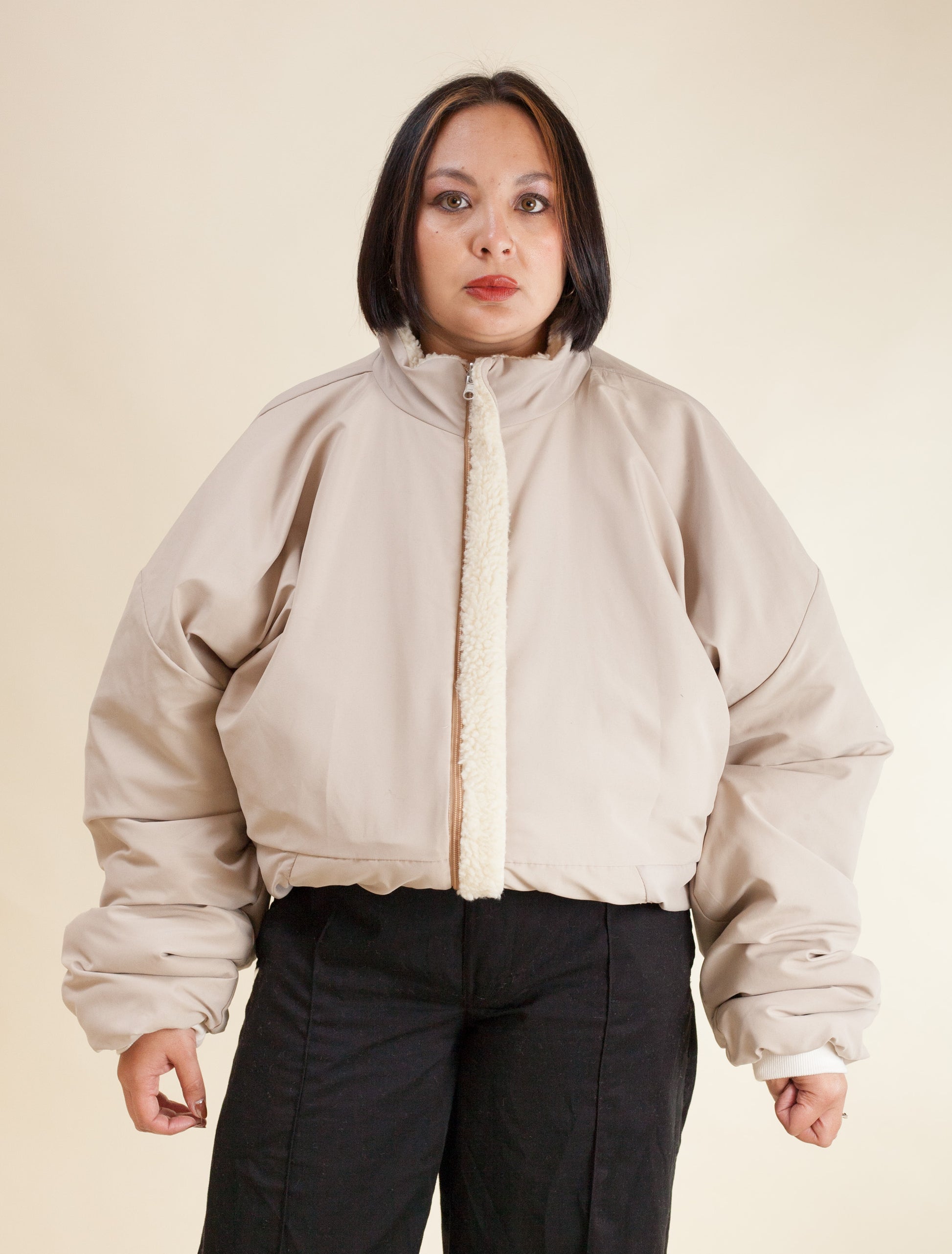 Oversized Reversible Jacket (Mallow Fleece)