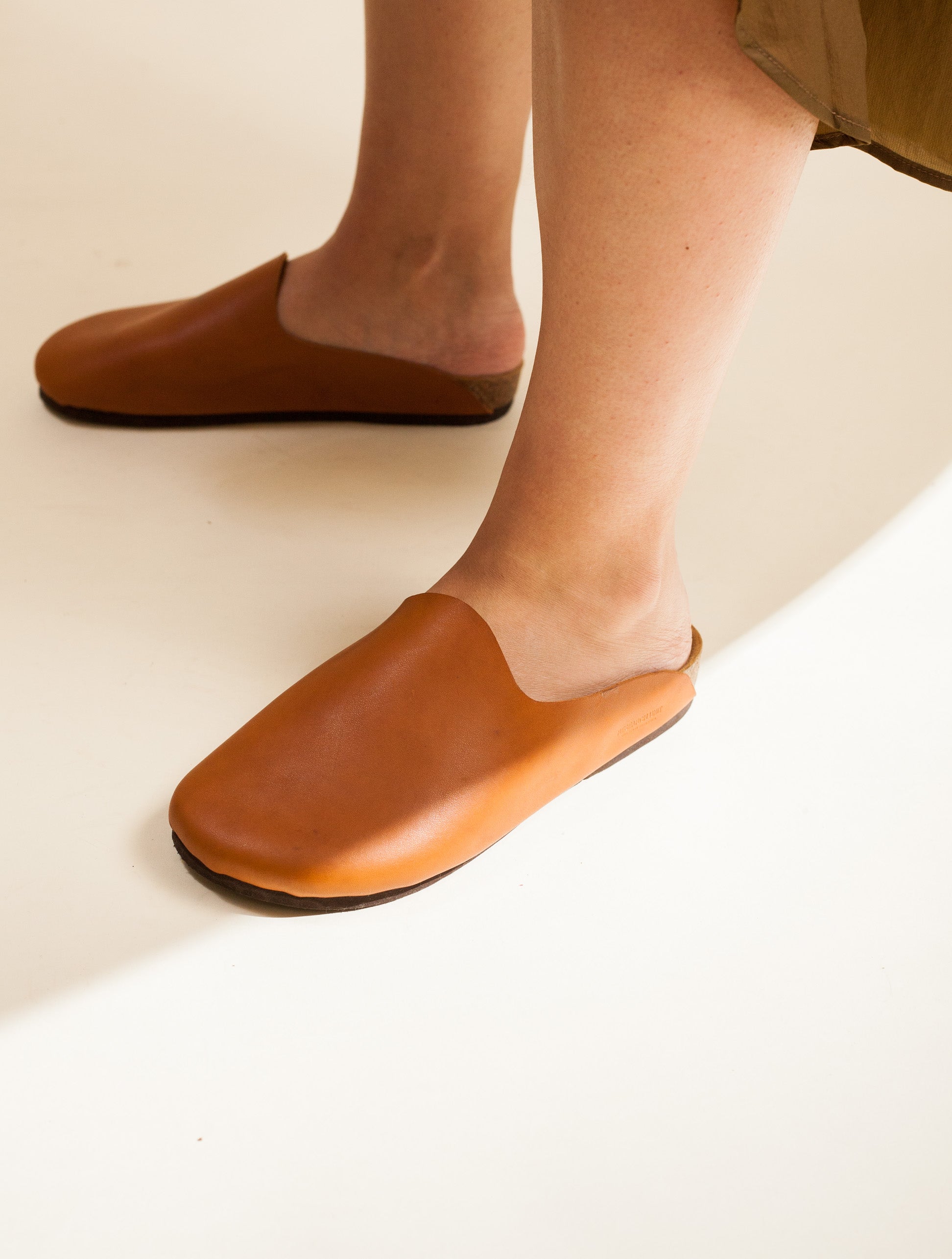 Leather Mule-Tan