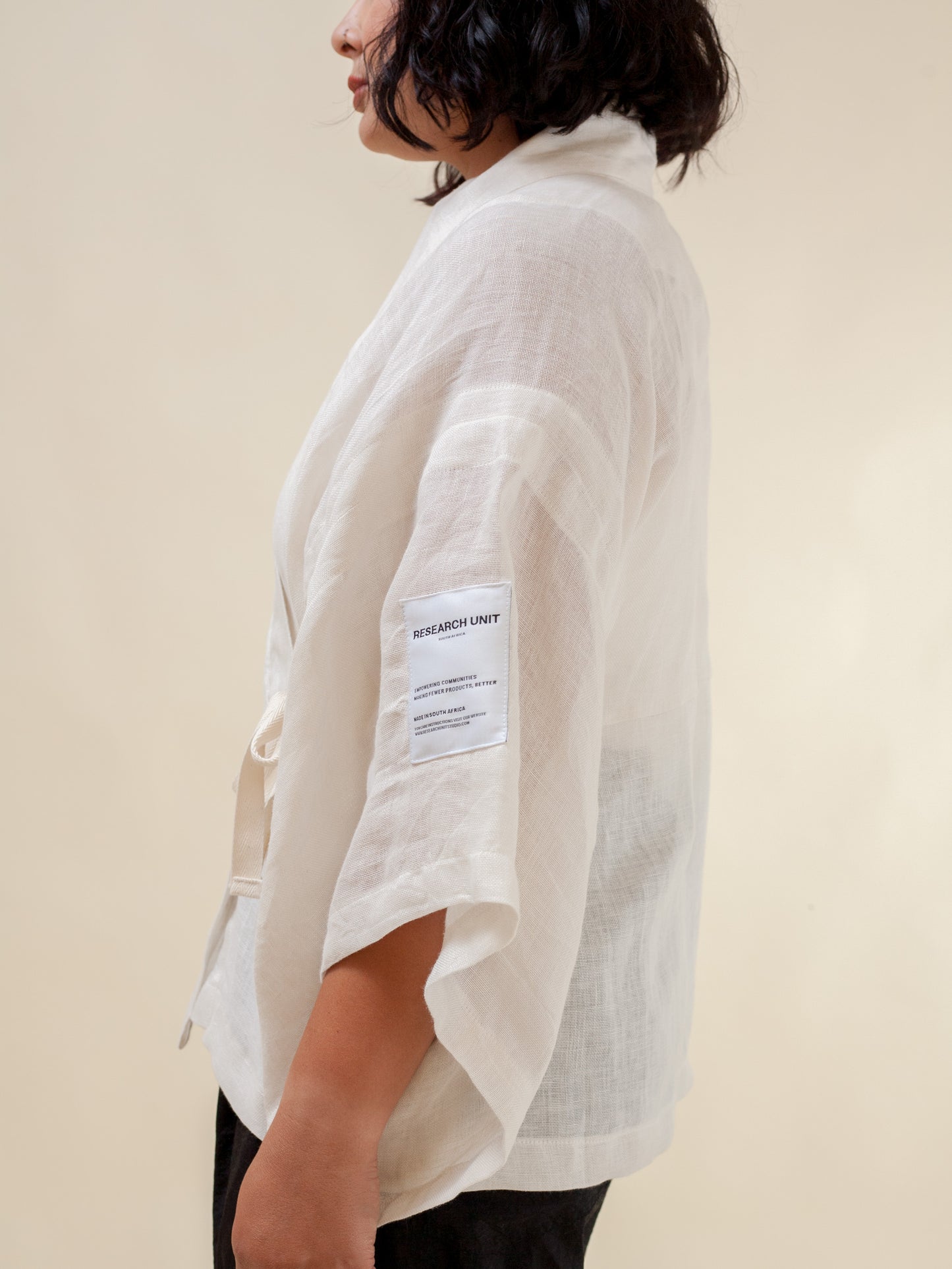 Kimono Short (Linen Creme)