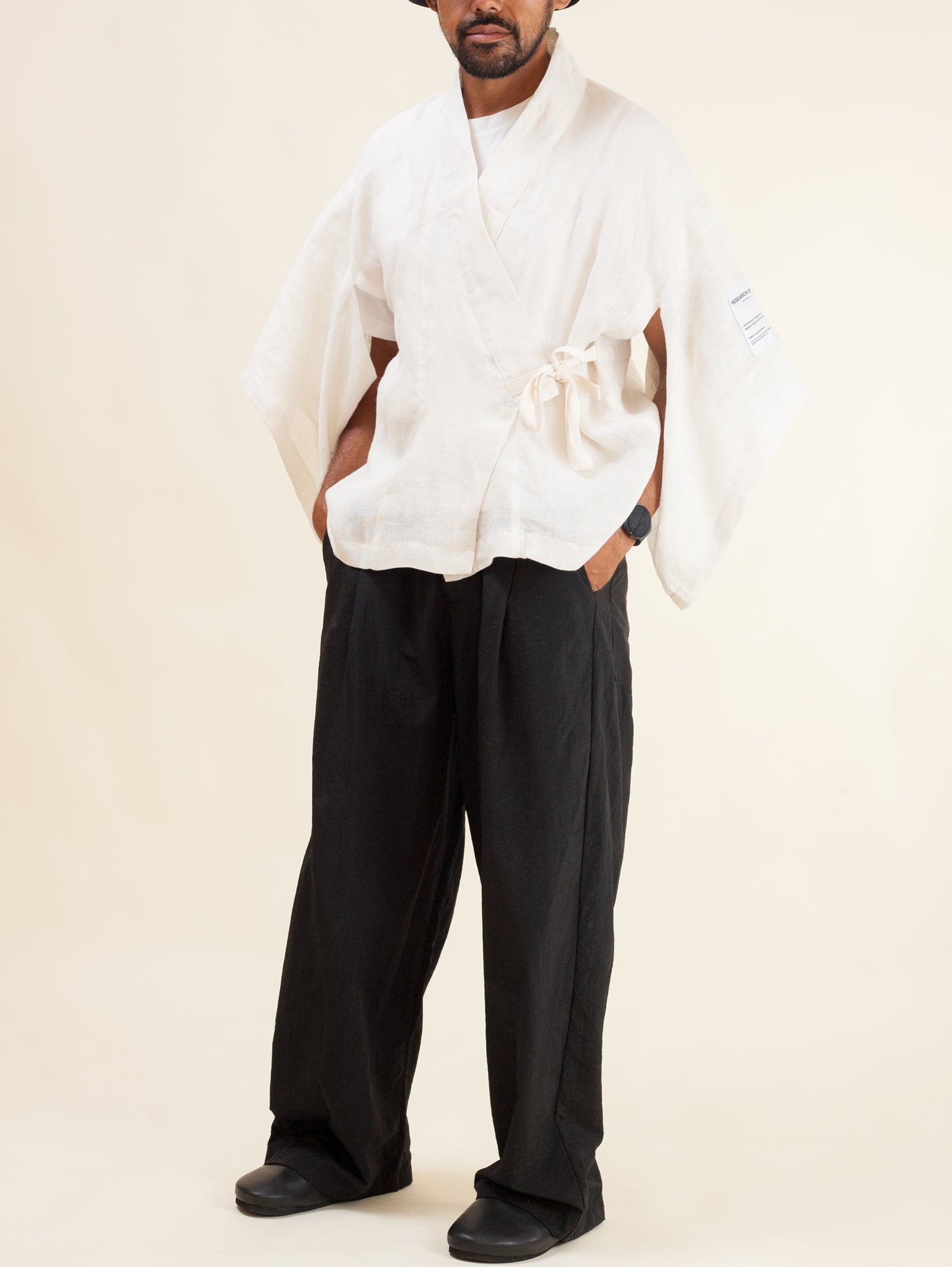 Kimono Short (Linen Creme)