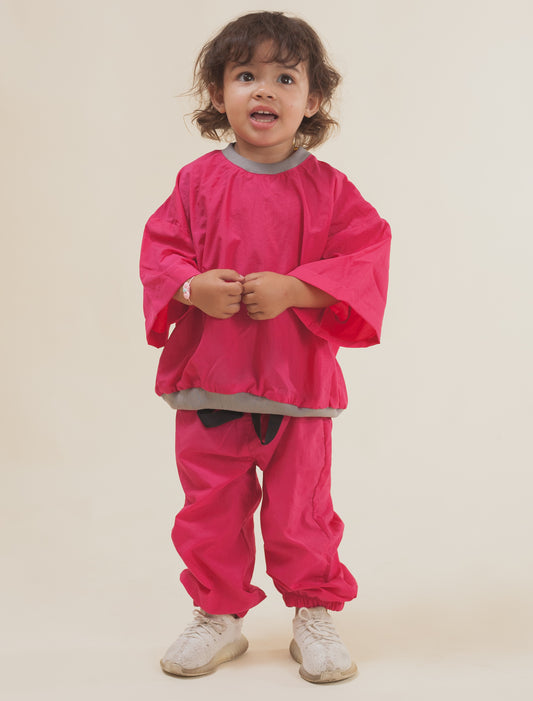 Oversized Kids set- Pink