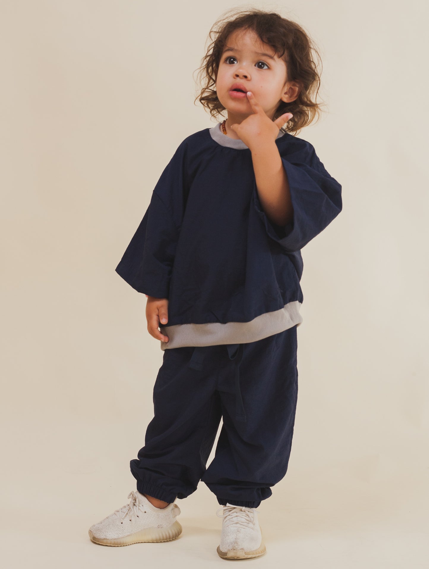 Oversized Kids set- Navy